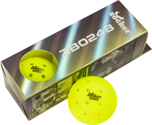 Zocker ZB0248 Pickleball Balls – 3-Ball Pack (48 Holes)