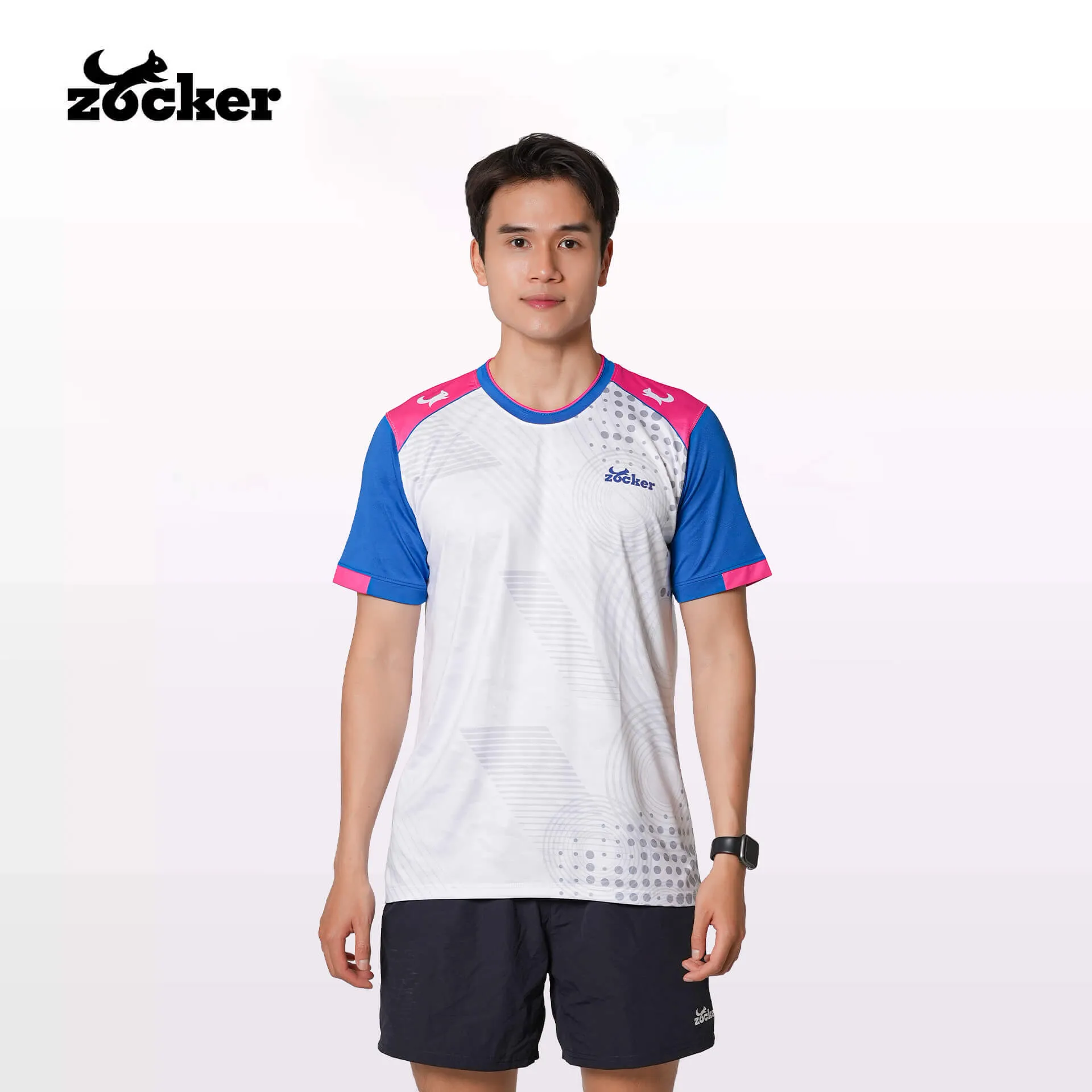 Zocker JAC02 Men’s Pickleball Jersey – White