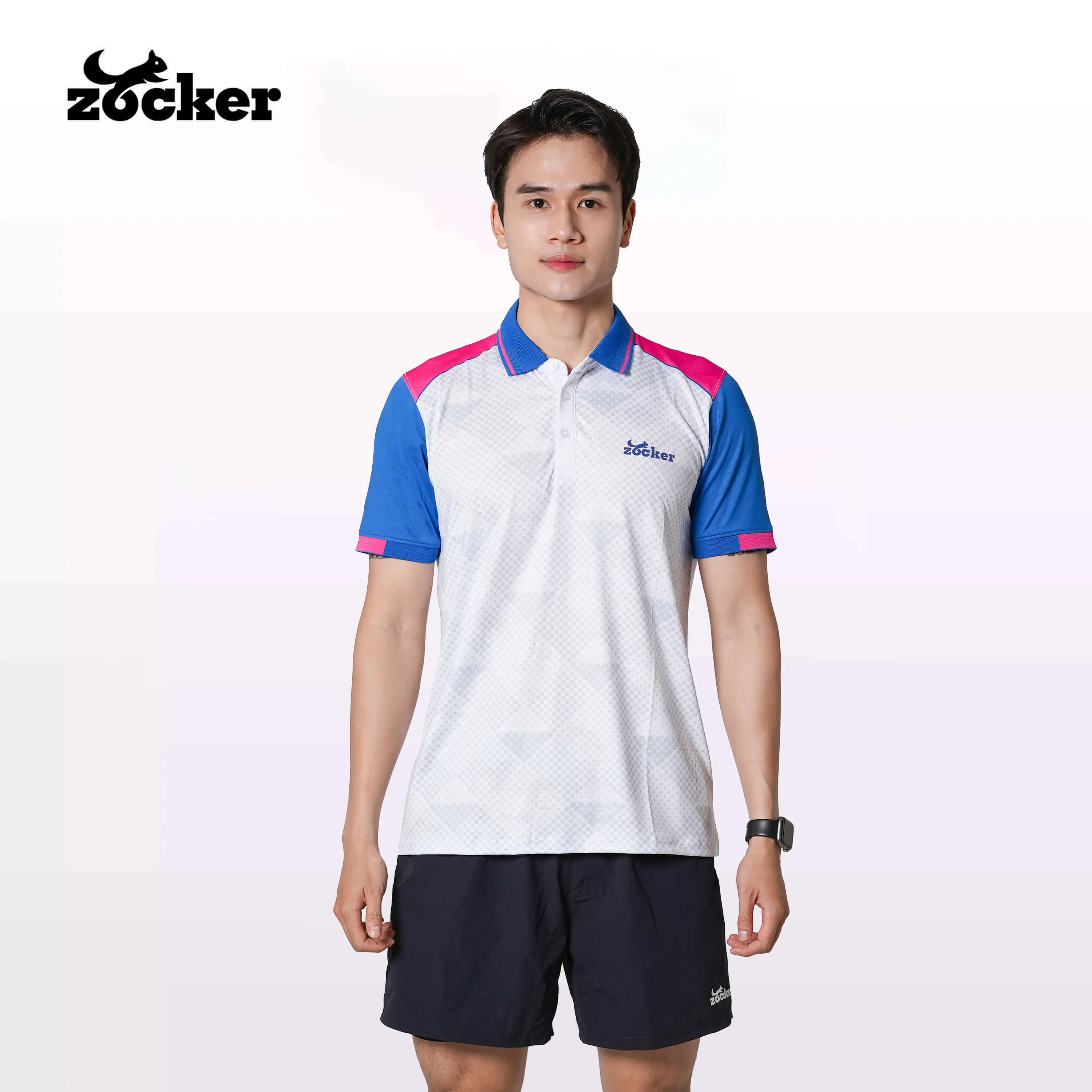 Zocker JAC03 Men’s Pickleball Jersey – White 