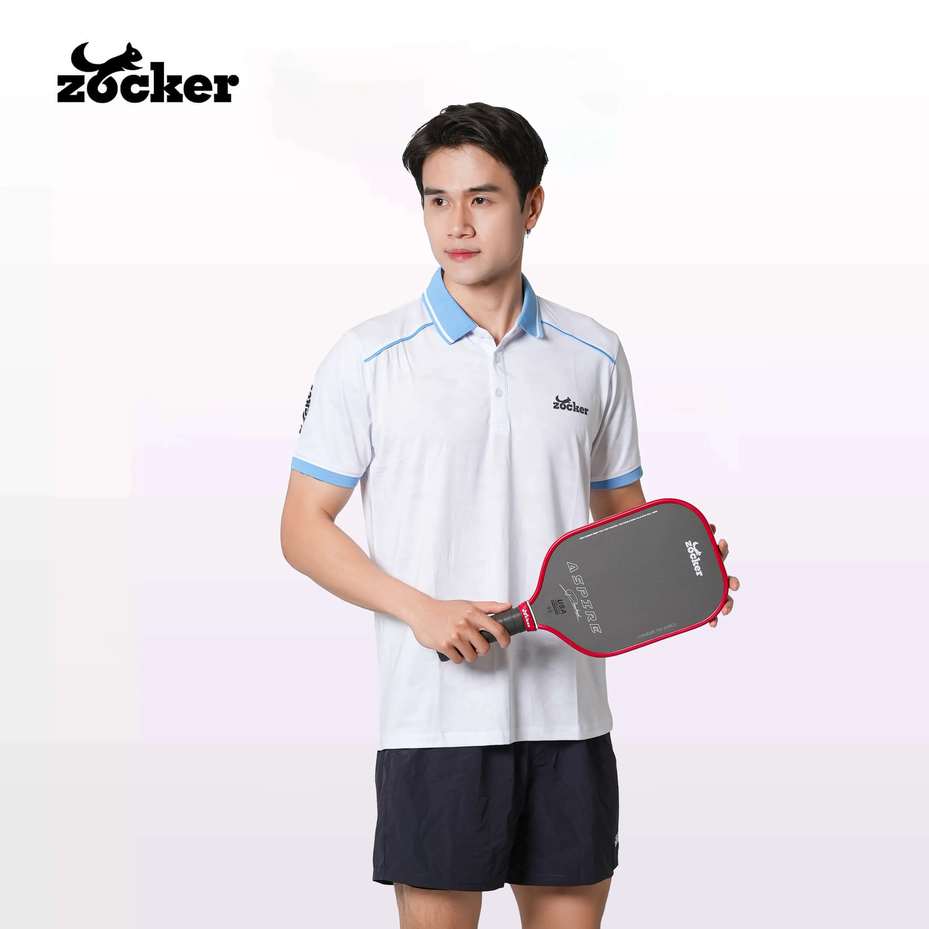 Zocker JAC04 Men’s Pickleball T-shirt – White
