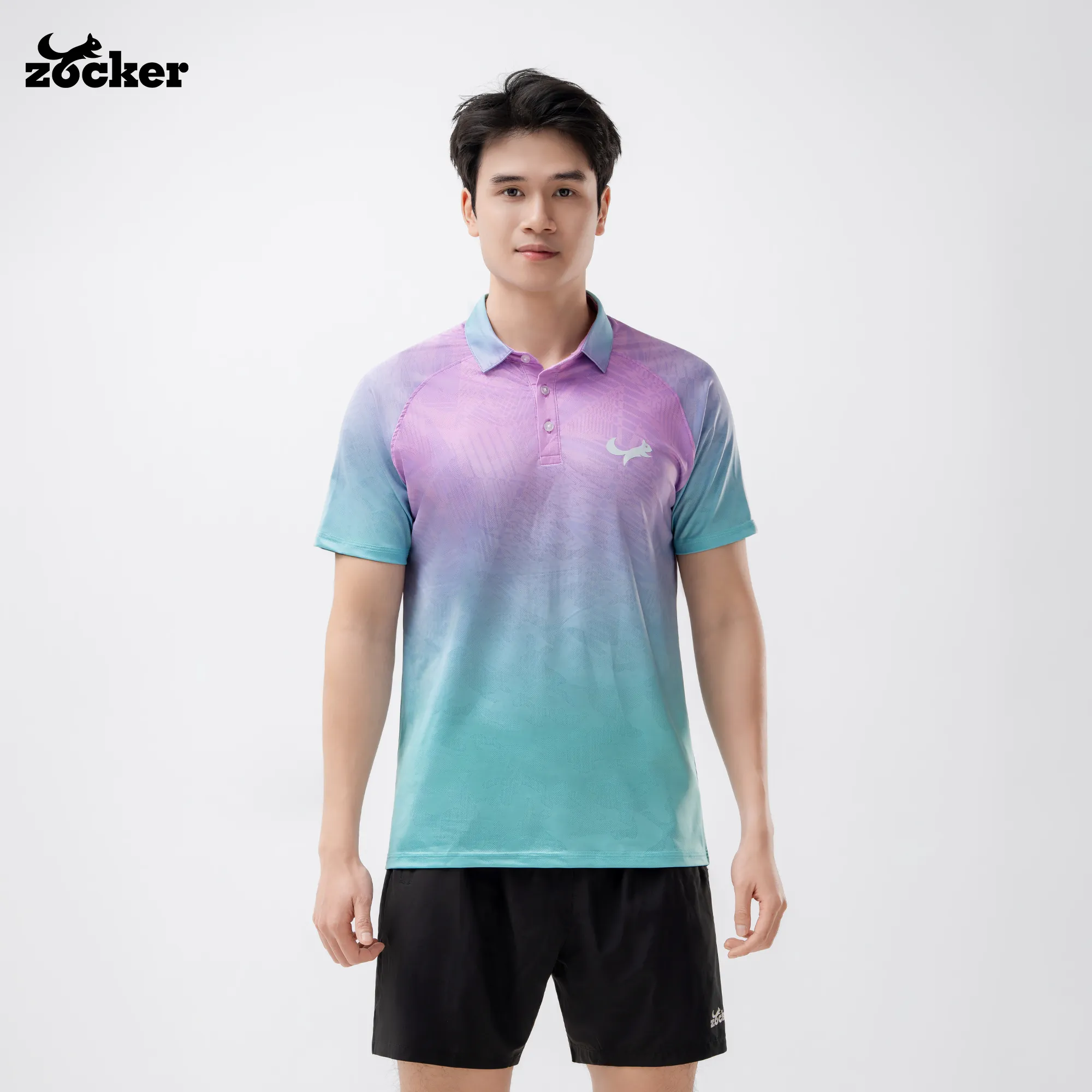 Zocker JAC06 Pickleball Jersey – Polo Collar – Purple