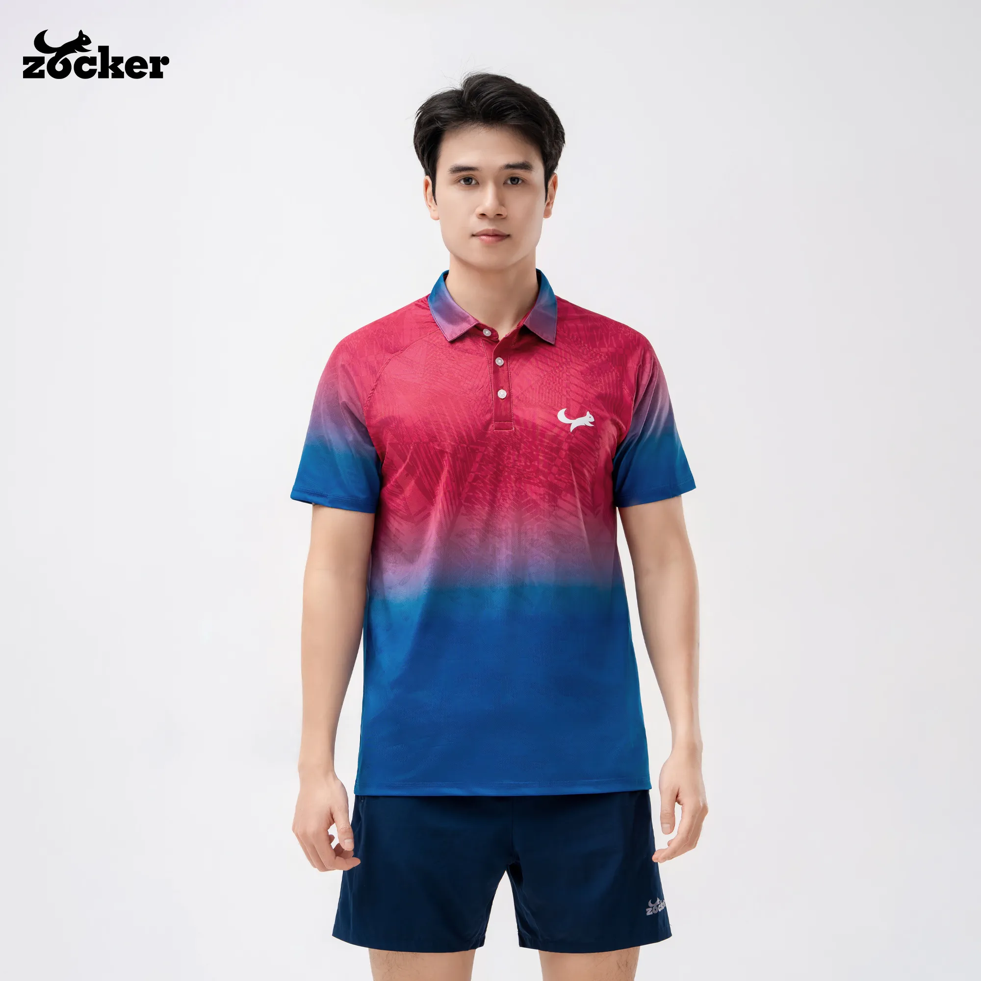 Zocker JAC06 Pickleball Jersey – Polo Collar – Navy