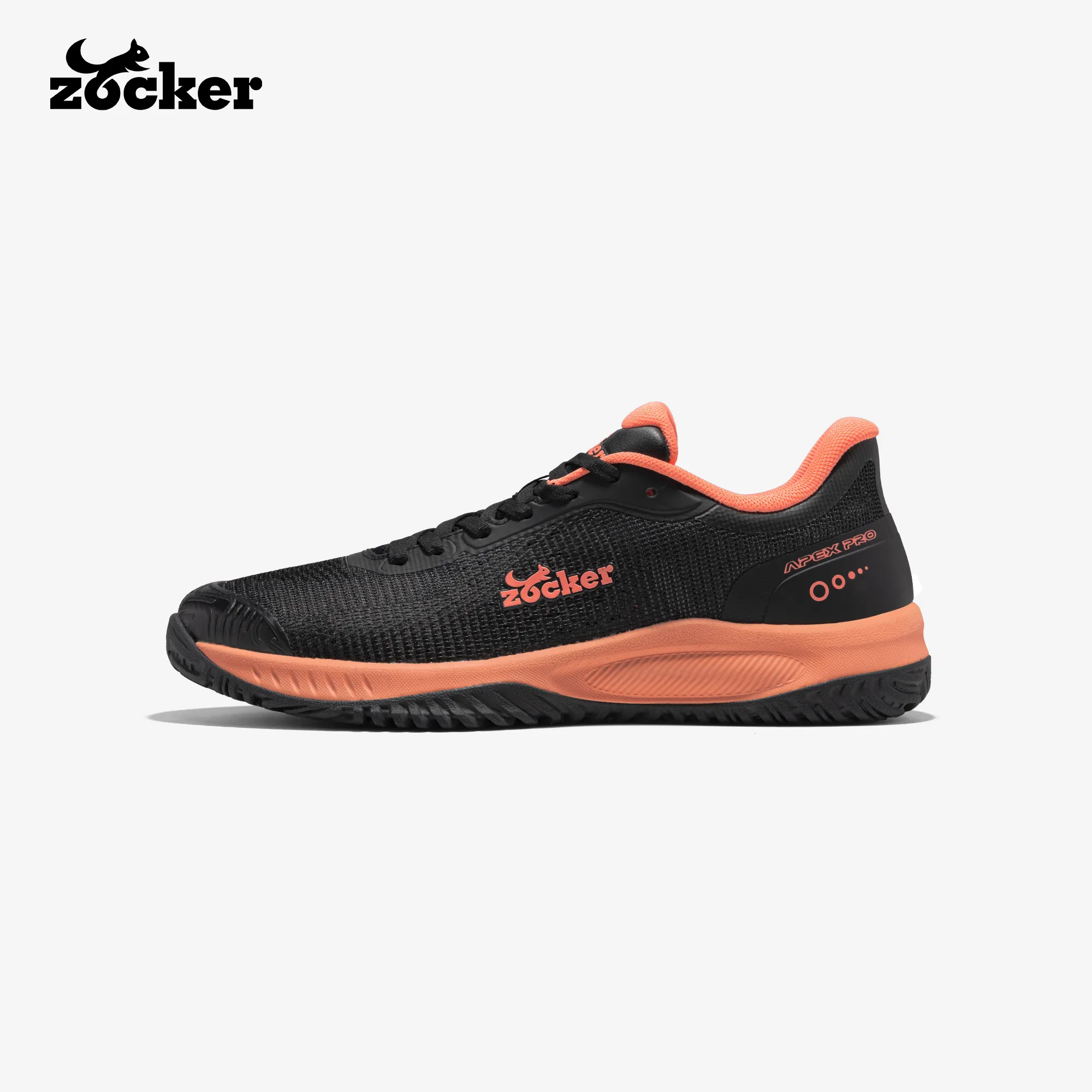 Zocker Apex Pro Pickleball Shoes – Black/Orange