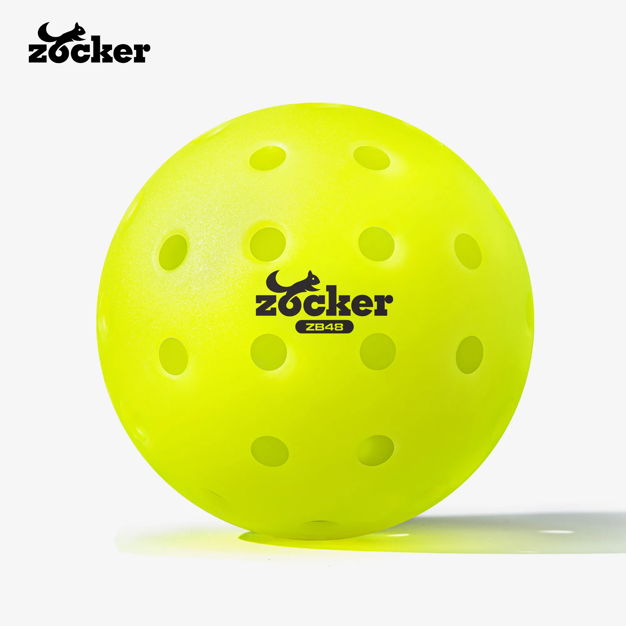 Combo of 3 Premium Tournament Pickleball Balls – Zocker ZB48 (48 Holes)