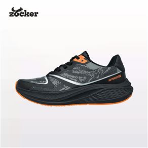 Zocker Speed Up Black/Orange Running Shoes for Men/Women