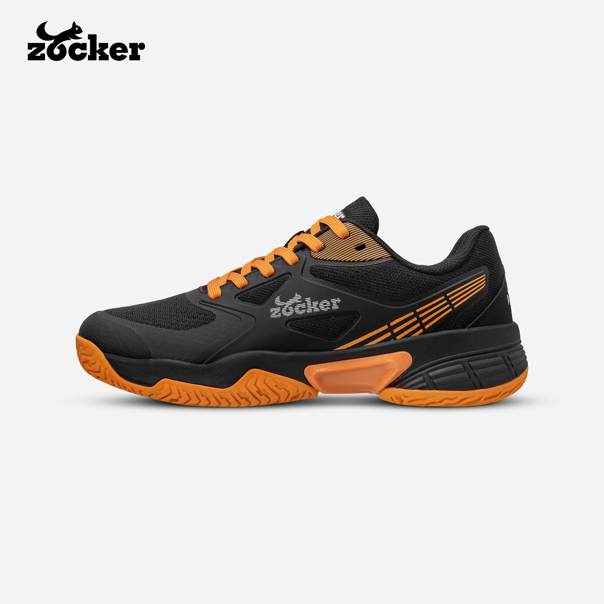 Zocker Aspire Speed Pickleball Shoes – Black/Orange