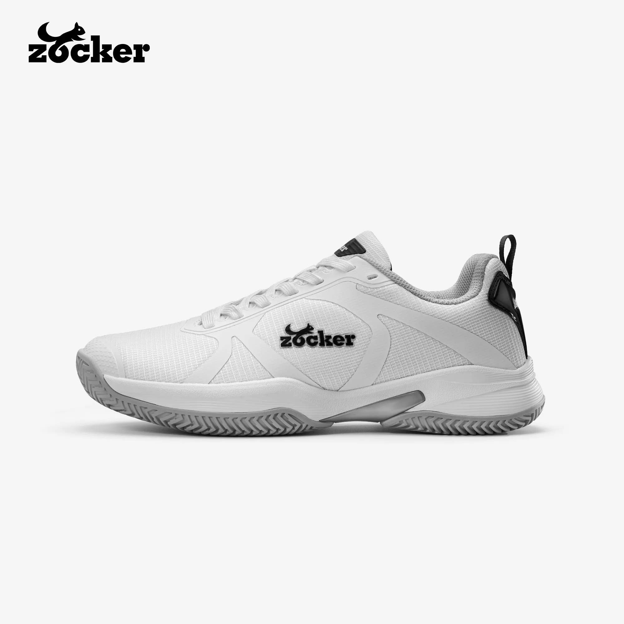 Zocker Swift Core Pickleball Shoes – White/Grey