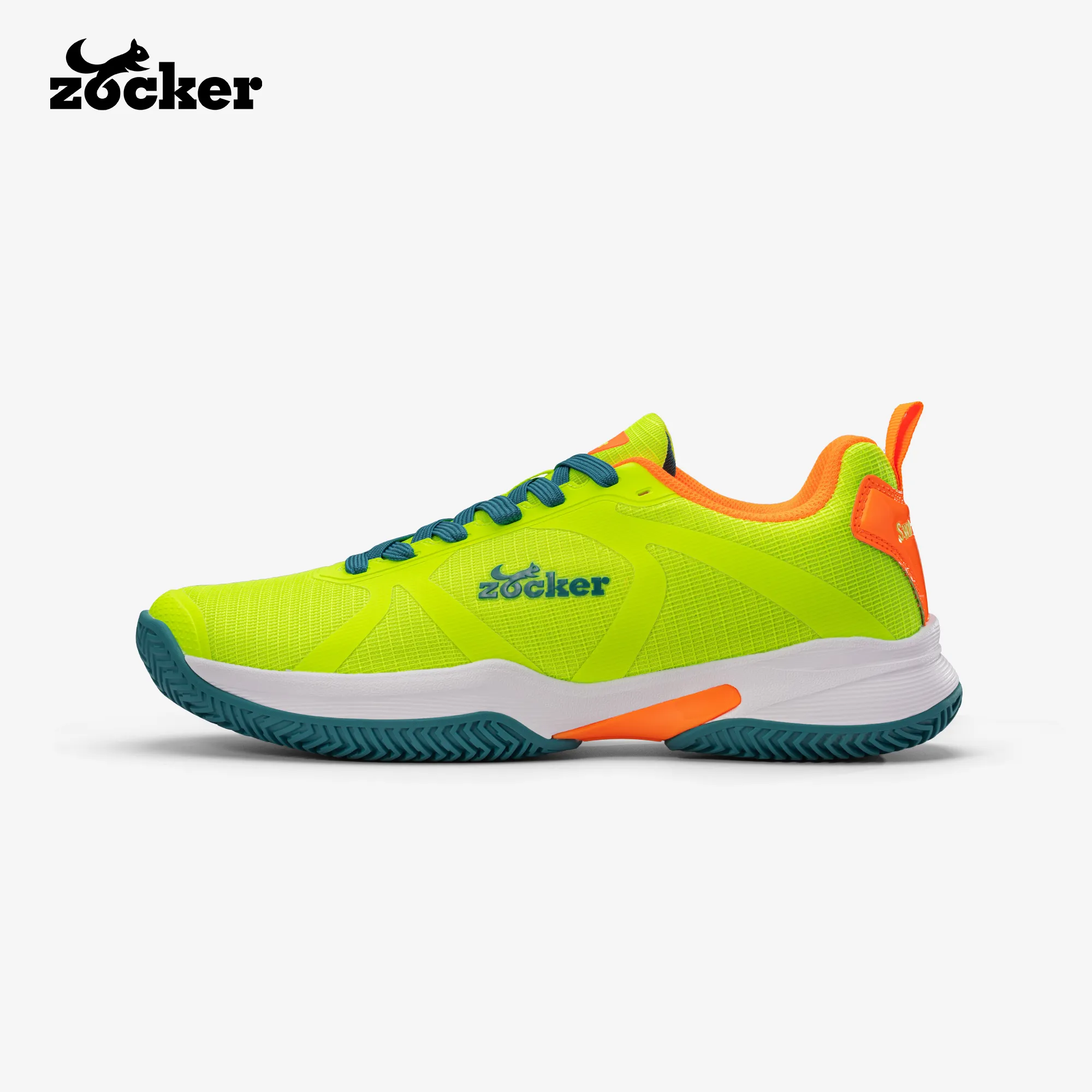 giay-pickleball-zocker-swift-core-xanh-chuoi-cam