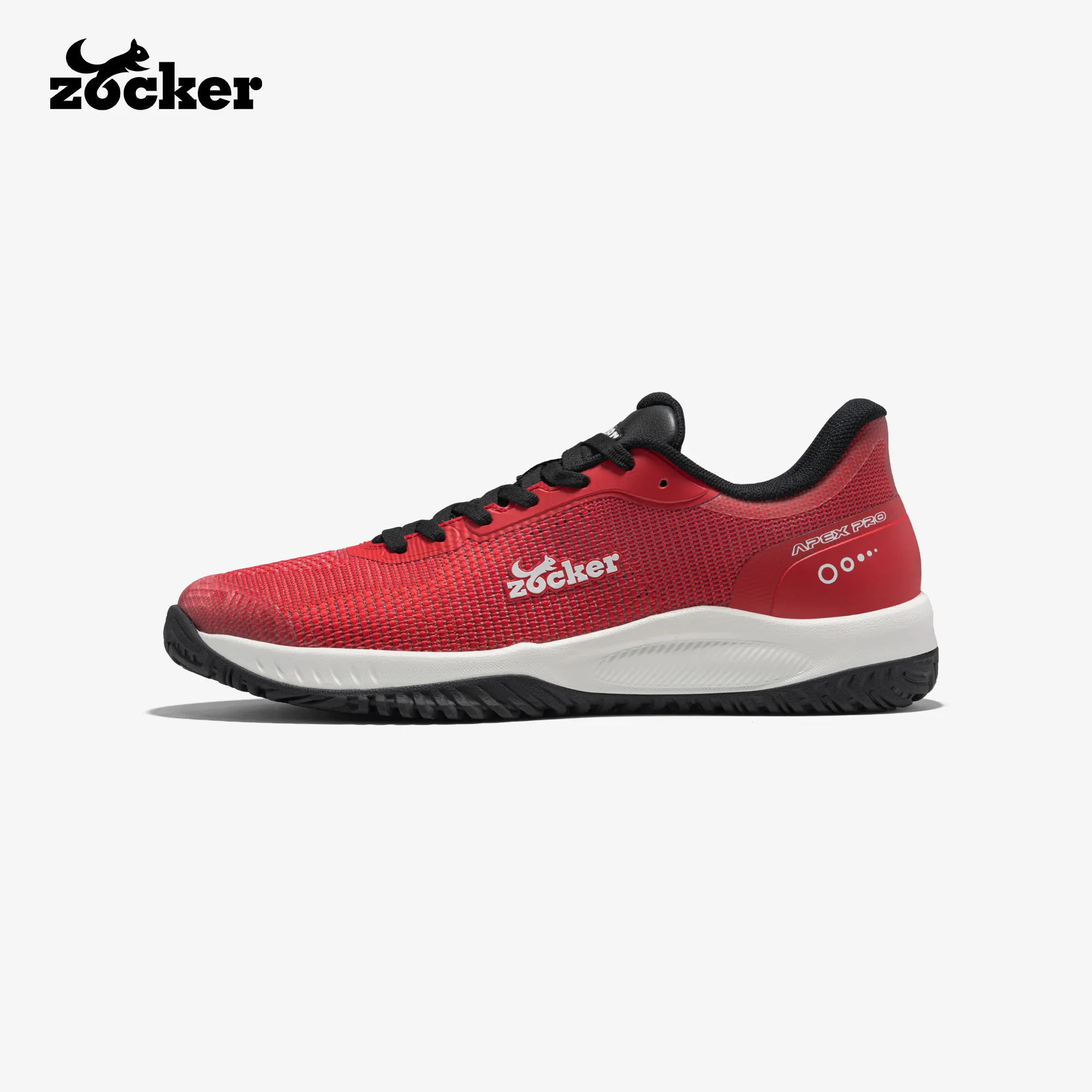 Zocker Apex Pro Pickleball Shoes – Red/black