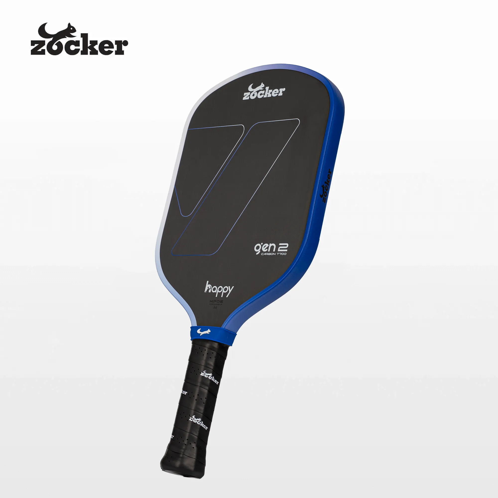 Zocker Happy HP02 Gen 2 Pickleball Paddle (White/Blue)