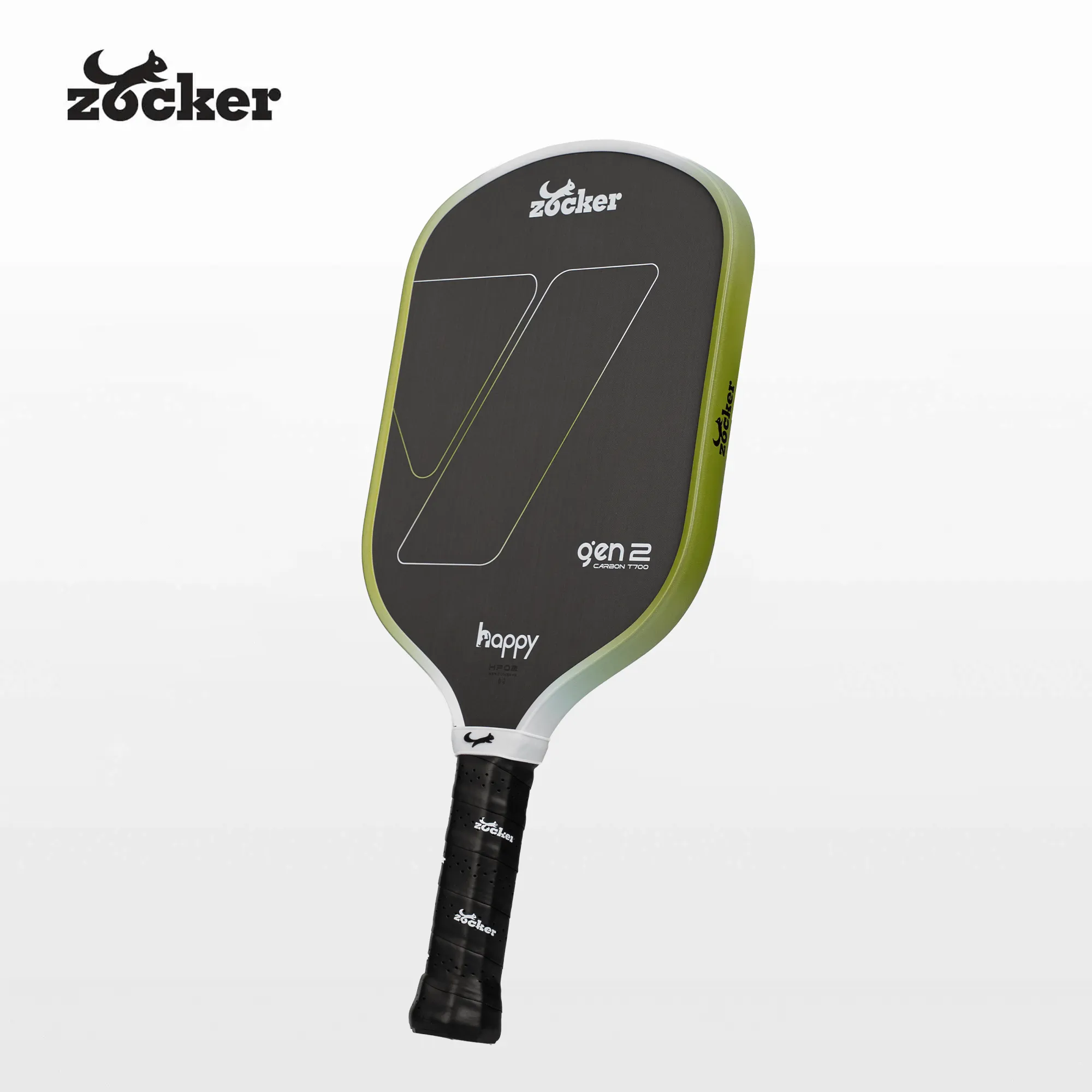Zocker Happy HP02 Gen 2 Pickleball Paddle (White/Green)