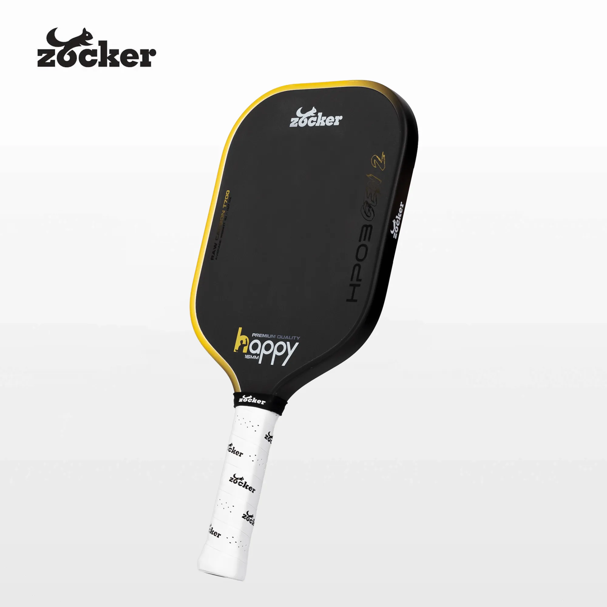 Zocker Happy HP03 Gen 2 Pickleball Paddle (Yellow/Black)