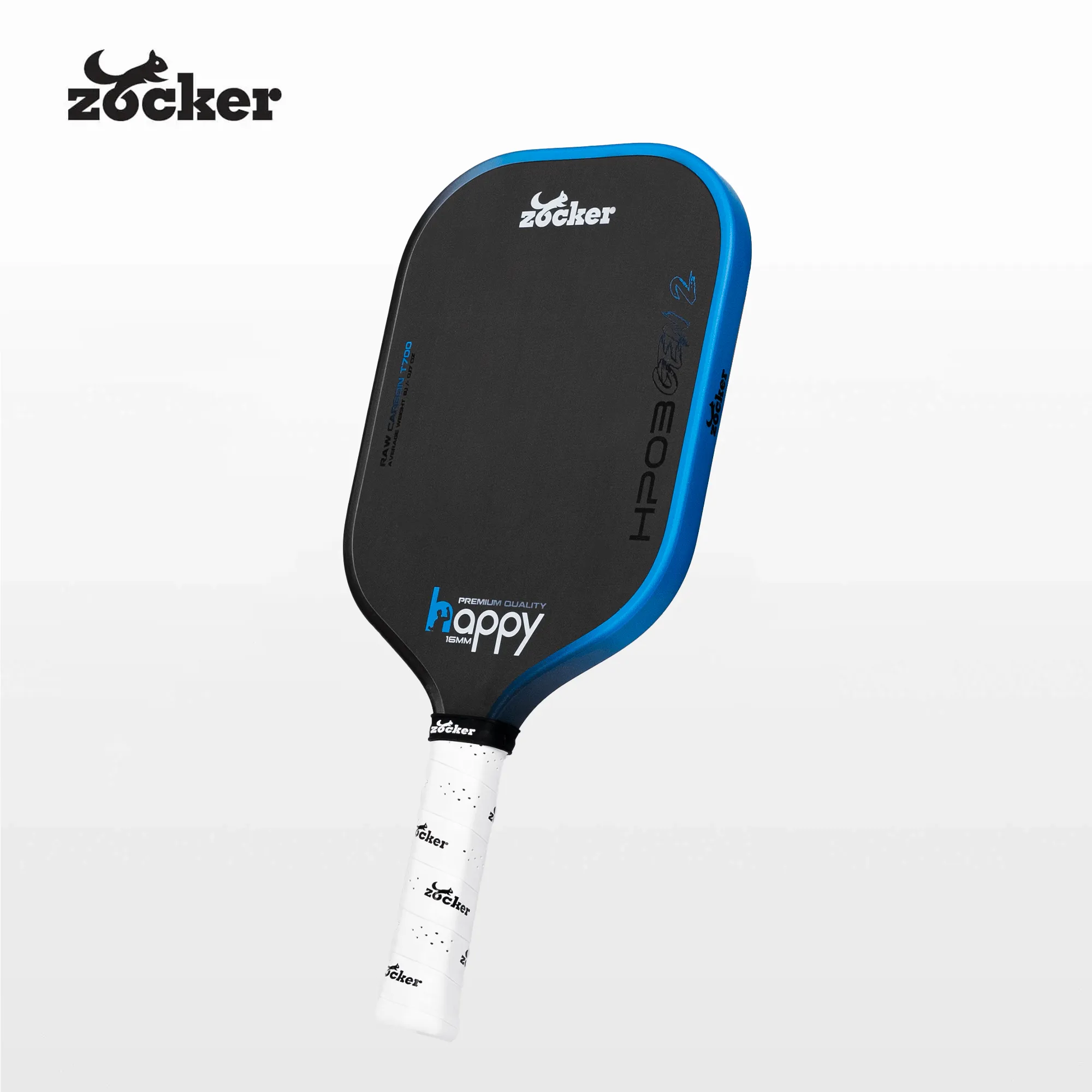 Zocker Happy HP03 Gen 2 Pickleball Paddle (Blue/Black)