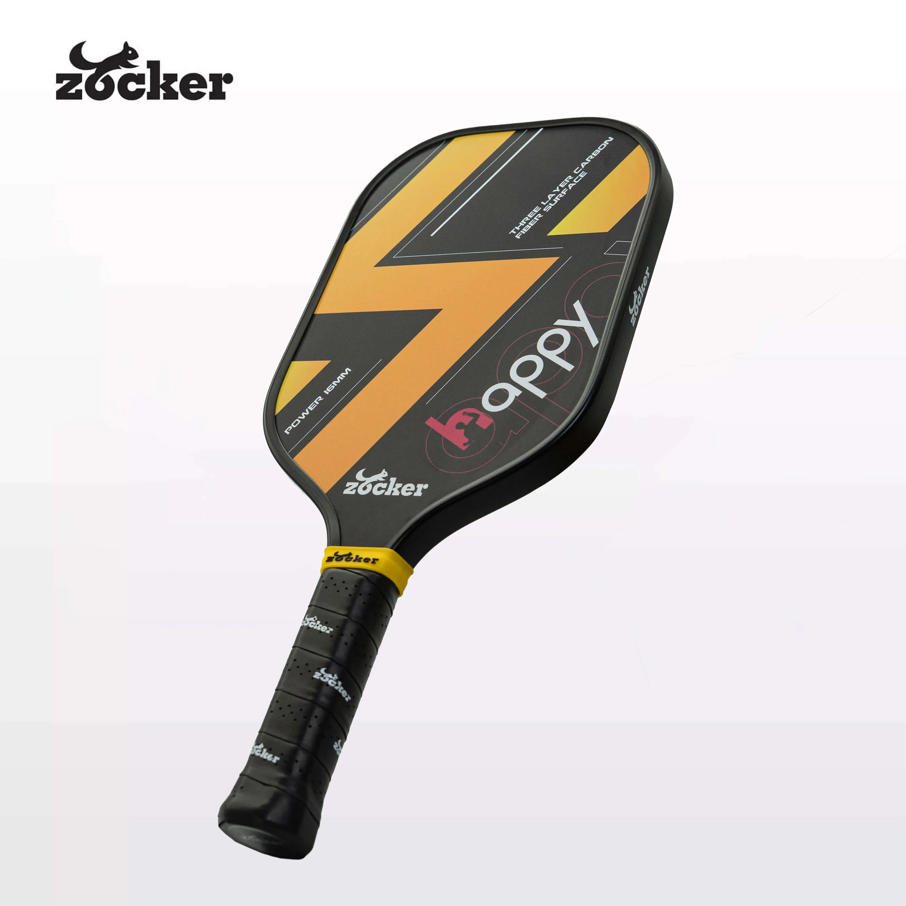  Zocker Happy HP1 Pickleball Paddle – Standard Thunder Gold